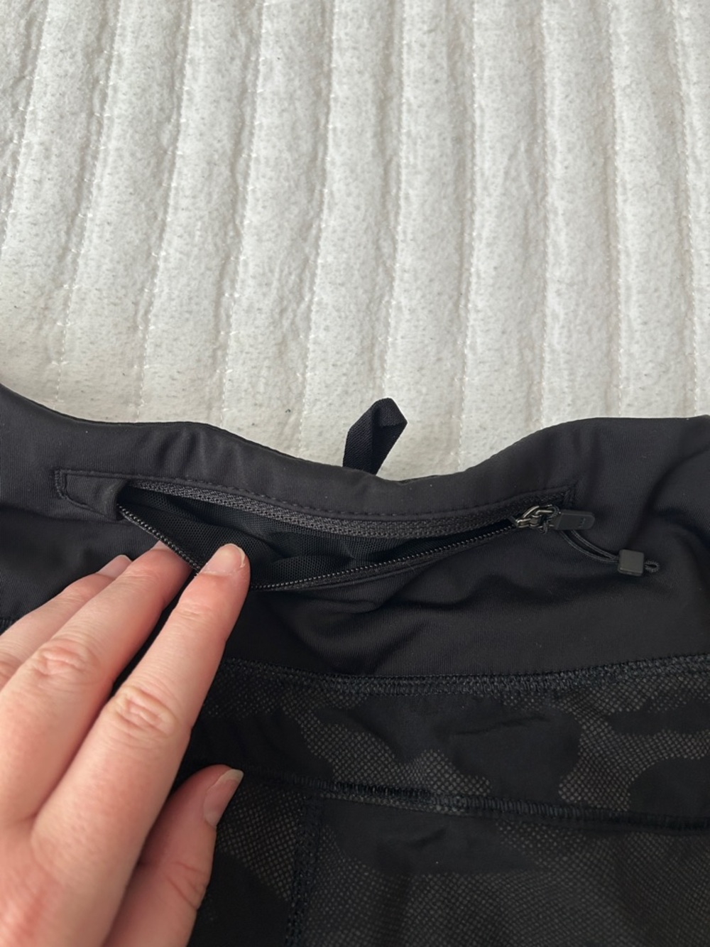 Athleta Black Subtle Camo Athletic Shorts - Picture 4 of 6